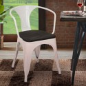 chaises design industriel en bois et métal de style cuisines de bar steel wood arm Catalogue
