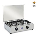 RVS gasfornuis 2-pits LPG aardgas 200ACCGPS CF Parker Aanbieding