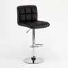 Tabouret de bar cuisine fixe pivotant réglable dossier repose-pied Atlanta 