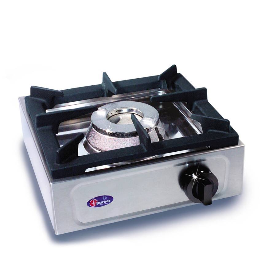 Professionele gasfornuis van roestvrij staal met 1 brander BIG7001F9 Parker Aanbieding
