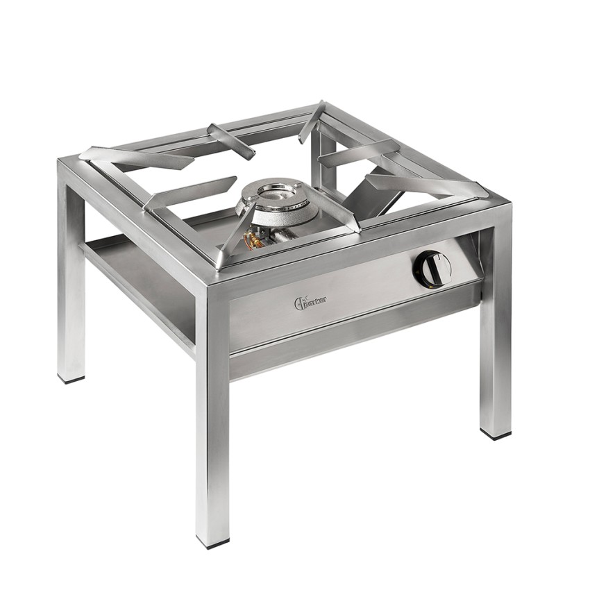 Professionele gasfornuis roestvrij staal 1 brander 14kW SP6050L Parker Aanbieding Professionele gasfornuis roestvrij staal 1 brander 14kW SP6050L Parker Aanbieding
