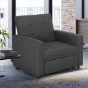 Modern design eenpersoons fauteuil bed met armleuningen Brooke 