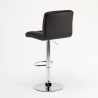 Tabouret de bar cuisine fixe pivotant réglable dossier repose-pied Atlanta 