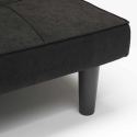 Canapé convertible 2 Places clic-clac en tissu design salon Giada Dark Remises