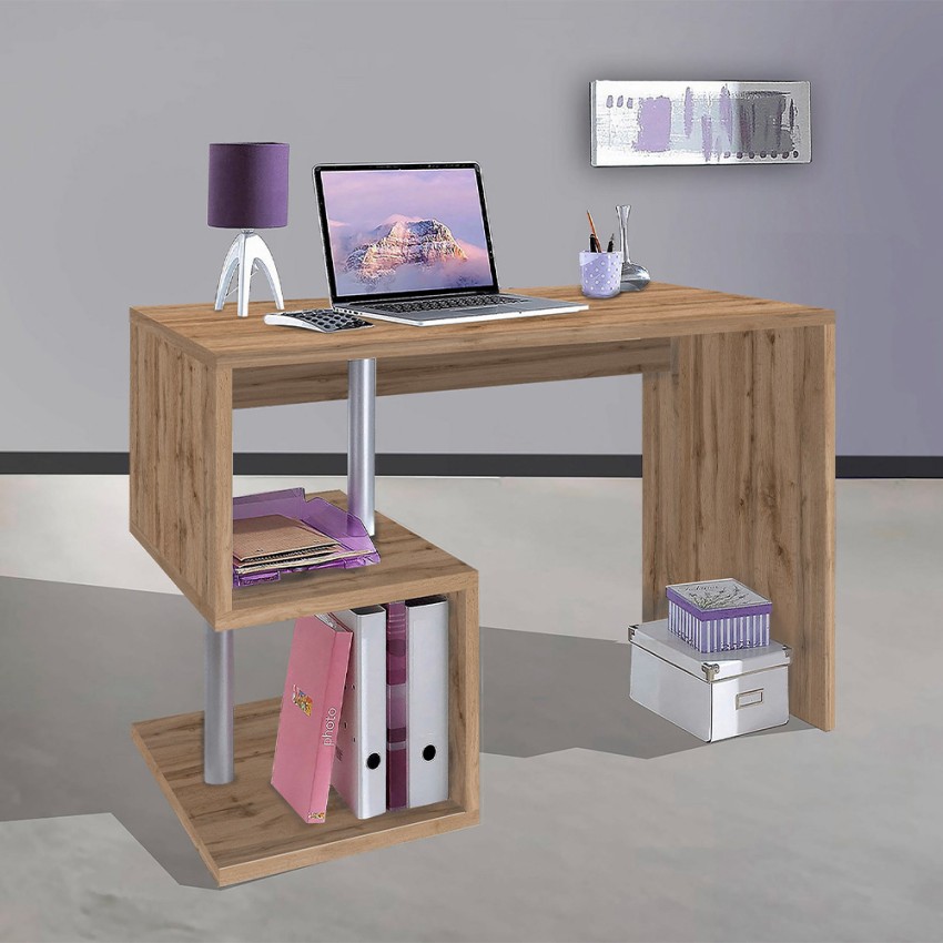 Ruimtebesparend bureau thuis/kantoor 100x50cm in hout Esse 2 Oak Aanbieding Ruimtebesparend bureau thuis/kantoor 100x50cm in hout Esse 2 Oak Aanbieding