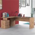 Bureau d'angle moderne en bois avec 3 tiroirs New Selina WD Promotion