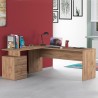 Moderne hoekbureau van hout met 3 lades New Selina WD Aanbieding