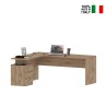 Bureau d'angle moderne en bois avec 3 tiroirs New Selina WD Vente