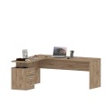 Bureau d'angle moderne en bois avec 3 tiroirs New Selina WD Remises