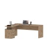 Bureau d'angle moderne en bois 3 tiroirs New Selina WD Remises