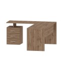 Bureau d'angle moderne en bois 3 tiroirs New Selina WD Choix