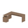 Moderne hoekbureau van hout met 3 lades New Selina WD Keuze