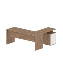 Moderne hoekbureau van hout met 3 lades New Selina WD Model