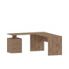 Bureau d'angle moderne en bois avec 3 tiroirs New Selina WD Dimensions