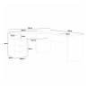 Bureau d'angle moderne en bois avec 3 tiroirs New Selina WD 