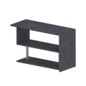 Bureau d'angle pivotant gris 2 étagères Volta RT Dimensions