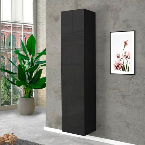 Moderne zwarte entree garderobe kolomkast met 5 vakken Opmerking Garderobe Aanbieding