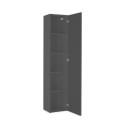 Moderne zwarte kolomkast voor de entree met 5 vakken Note Wardrobe Korting