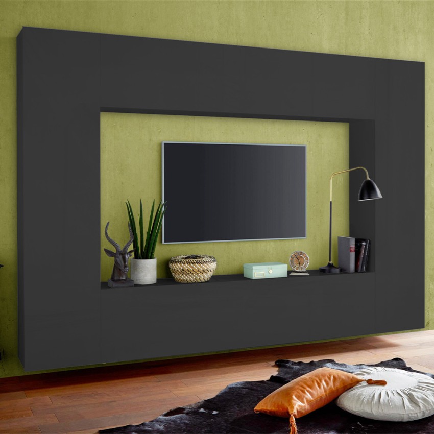Moderne woonkamerset voor tv met 2 hangende kasten Note Mold Aanbieding Moderne woonkamerset voor tv met 2 hangende kasten Note Mold Aanbieding