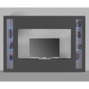 Moderne wandmeubel voor TV met zwevende kastjes en 2 vitrines Note Frame Korting