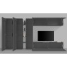 Moderne wandmeubel televisie met 3 hangende kasten Note Trio Catalogus