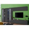 Wand TV-meubel woonkamer 2 vitrines zwart Opmerking Mir Catalogus