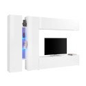 Moderne TV-wandmeubel wit met 2 kasten Joy Twin Aanbod