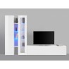 Meuble TV de salon moderne blanc armoire et vitrine Elco WH Remises