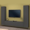 Moderne zwevende wandmeubel grijs met 2 kasten en tv-meubel Vibe RT Aanbieding