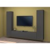 Moderne zwevende wandmeubel grijs met 2 kasten en tv-meubel Vibe RT Korting