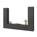 Moderne zwevende wandmeubel grijs met 2 kasten en tv-meubel Vibe RT Aanbod