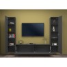 Moderne zwevende wandmeubel grijs met 2 kasten en tv-meubel Vibe RT Kortingen