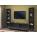 Moderne zwevende wandmeubel grijs met 2 kasten en tv-meubel Vibe RT Catalogus