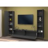 Moderne zwevende wandmeubel grijs met 2 kasten en tv-meubel Vibe RT Catalogus