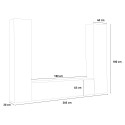 Moderne zwevende wandmeubel grijs met 2 kasten en tv-meubel Vibe RT Keuze