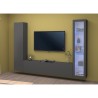Meuble TV moderne avec vitrine et armoire murale Peris RT Remises
