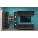 Moderne woonwand boekenkast zwevende TV-kast vitrinekast Loane RT Catalogus