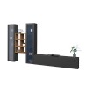 Moderne zwevende wandmeubel TV-kast boekenplank hout met 2 vitrinekasten Yves RT Aanbod