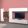 Wandmeubel zwevend TV-meubel wit boekenkast met 2 kasten Ferd WH Aanbieding