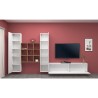 Meuble TV de salon moderne blanc 2 armoires bibliothèque Talka WH Réductions