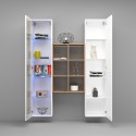 Armoire de salon blanche avec vitrine et bibliothèque Teret WH Catalogue