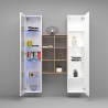 Armoire de salon blanche avec vitrine et bibliothèque Teret WH Catalogue