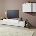 Moderne witte woonwand met zwevende tv-kast Stady WH Aanbieding