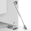 Witte TV-meubel 200cm met 4 open vakken en 3 deuren Corona Low Lacq Catalogus