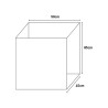 Meuble buanderie 45x50 cm lavabo blanc planche à laver 9006K Negrari Remises