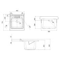 Wasmobiel 45x50cm wit wasbak met wasplank 9006K Negrari Kortingen