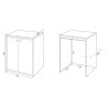 Buitenwascmachineomkasting 70x60x94cm in PVC 5012P Onda Negrari Kortingen