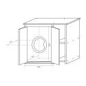 Witte PVC wasmachine ombouwkast voor buiten met 2 vakken 5012PRO Negrari Korting