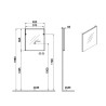 Meuble de salle de bain suspendu vasque 80cm 2 tiroirs miroir LED Root VitrA M Dimensions