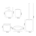 Ensemble d'accessoires de salle de bain porte-savon en céramique blanche porte-brosse distributeur Ink Offre